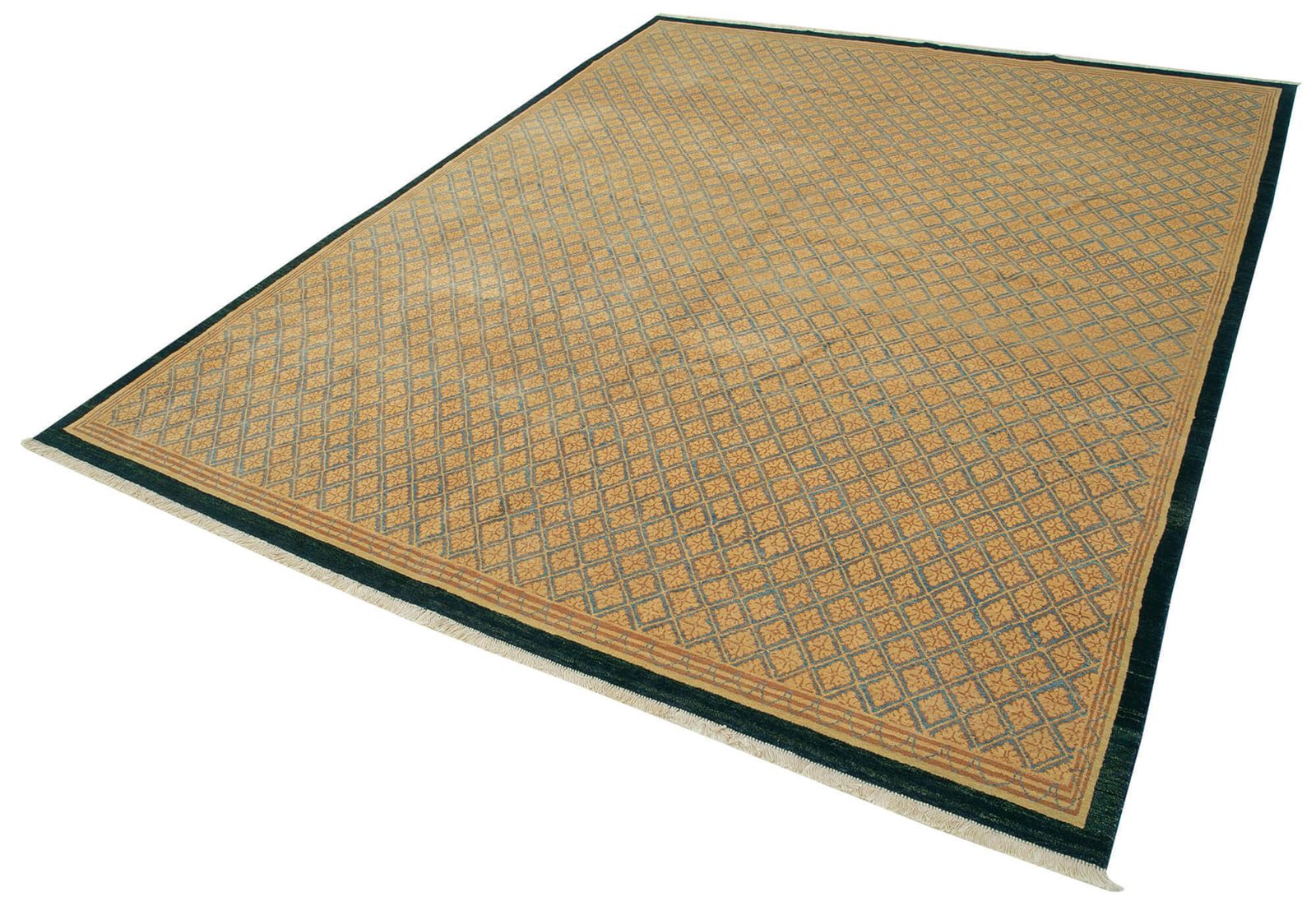 Antique Decorative Yellow Oushak Rug photo for sale