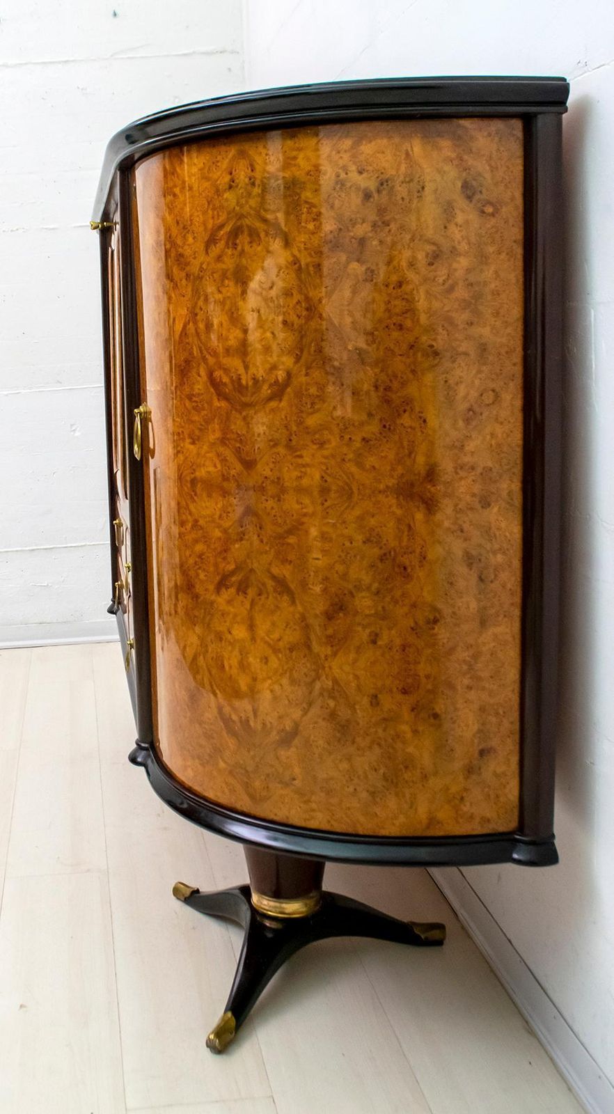photo furniture Paolo Buffa Mid Century Modern Italian Mahogany And Walnut Bar Cabinet, 1950s