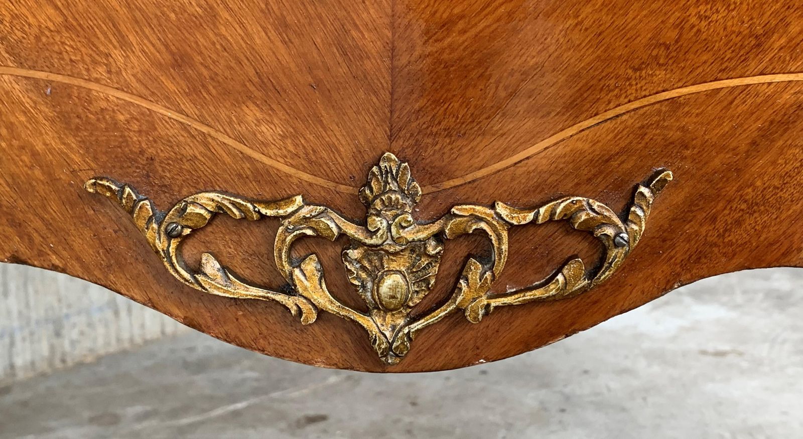 3370.0 20th Century French Louis XV Marble Top Bombe Chest Or Commode With Two Drawers photo