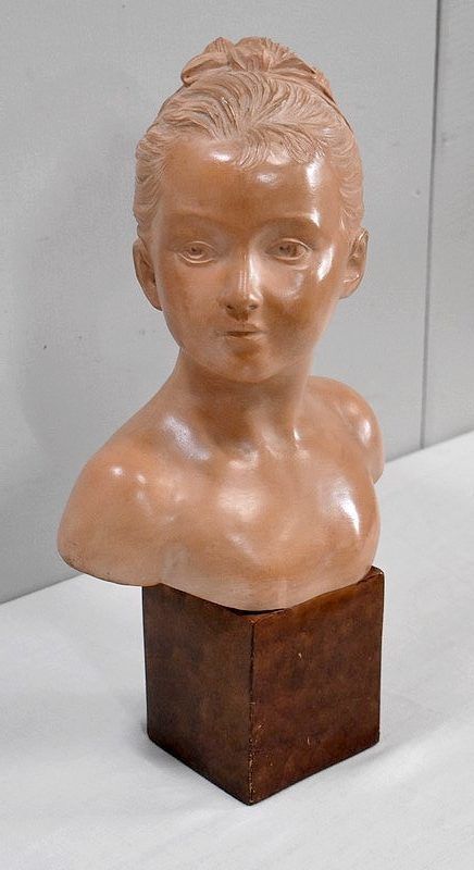 Terracotta Bust Of Louise Brongniart, After Houdon    1900 photo furniture