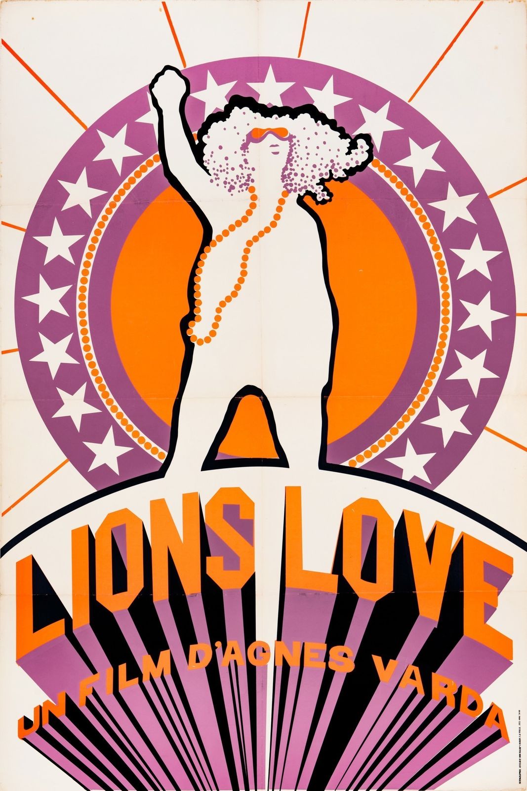 'Lions Love' Original Vintage Film Poster, French, 1969