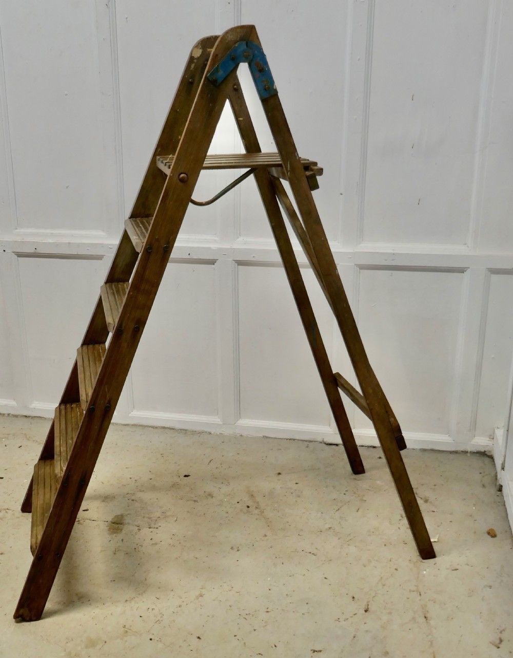 Tall 19th Century Wooden Step Ladder photo furniture