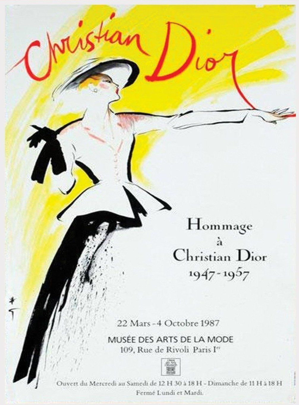 Christian Dior   Hommage   Original Vintage Poster