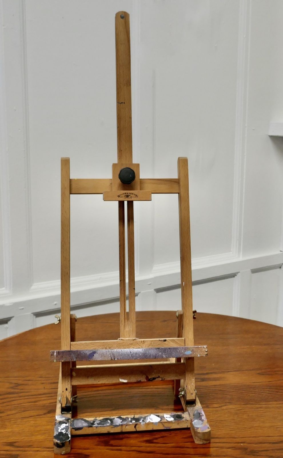 Paint Spattered Winsor And Newton Folding Table Top Easel photo furniture