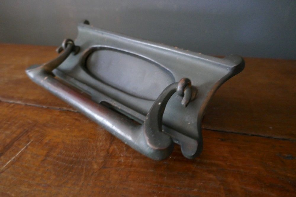 Large Victorian Art Nouveau Bronze Front Door Letter Box With Door Knocker photo Home Decor