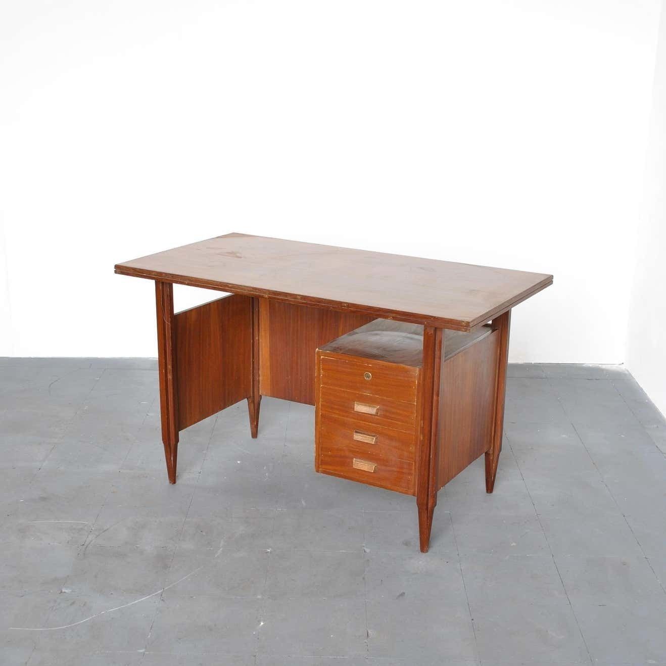 Italian Wooden Desk From The 60s photo for sale