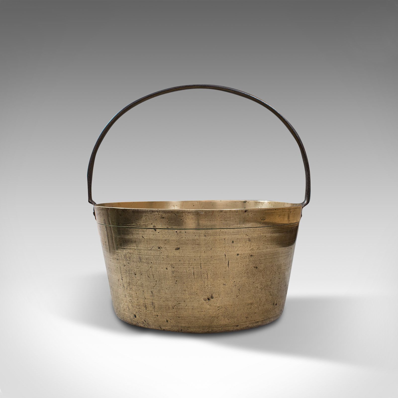 Antique Preserving Pan, English, Heavy Brass, Jam, Cooking Pot, Georgian, C.1800 photo furniture