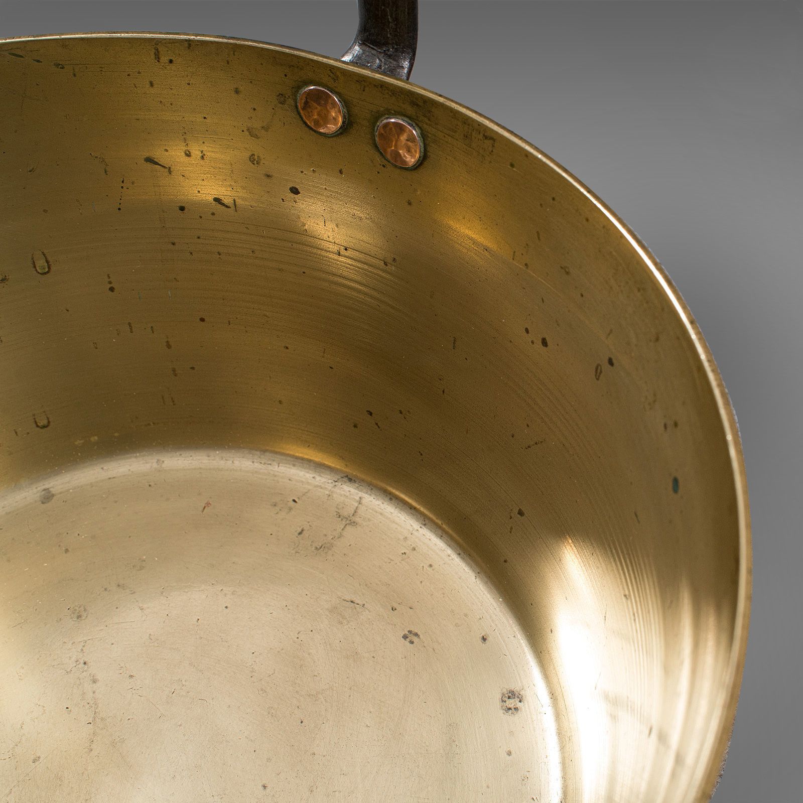 Antique Preserving Pan, English, Heavy Brass, Jam, Cooking Pot, Georgian, C.1800 photo vintage