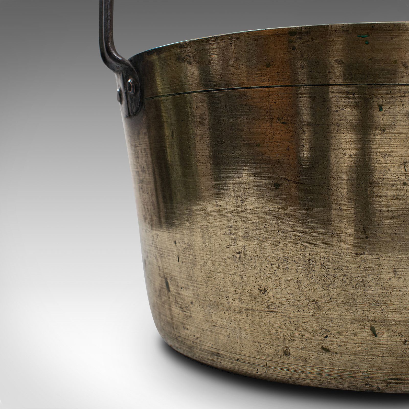 photo for sale Antique Preserving Pan, English, Heavy Brass, Jam, Cooking Pot, Georgian, C.1800