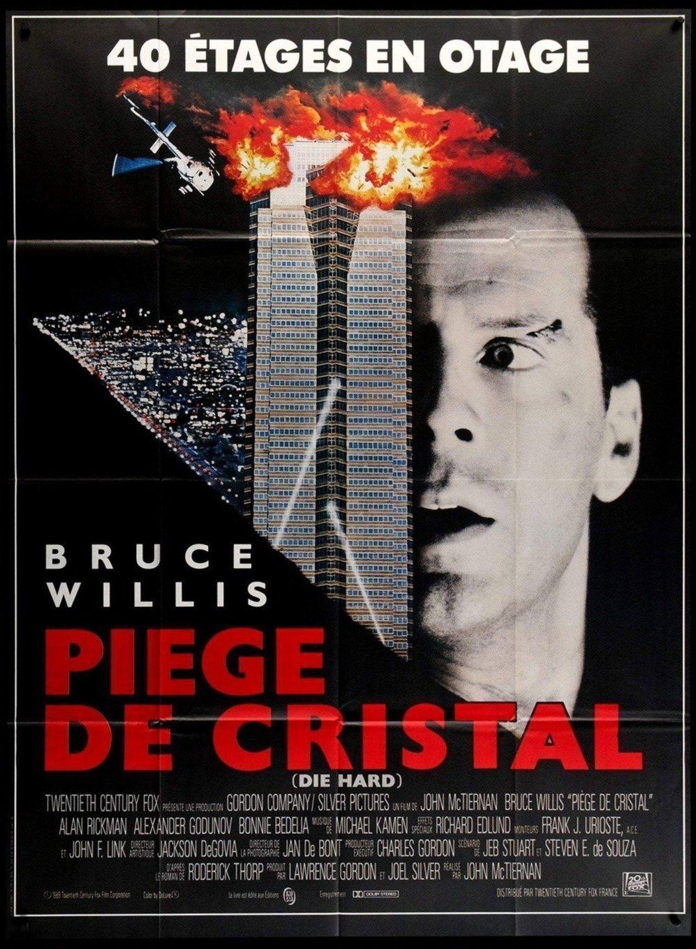 Die Hard (French) 1988   Original Vintage Poster