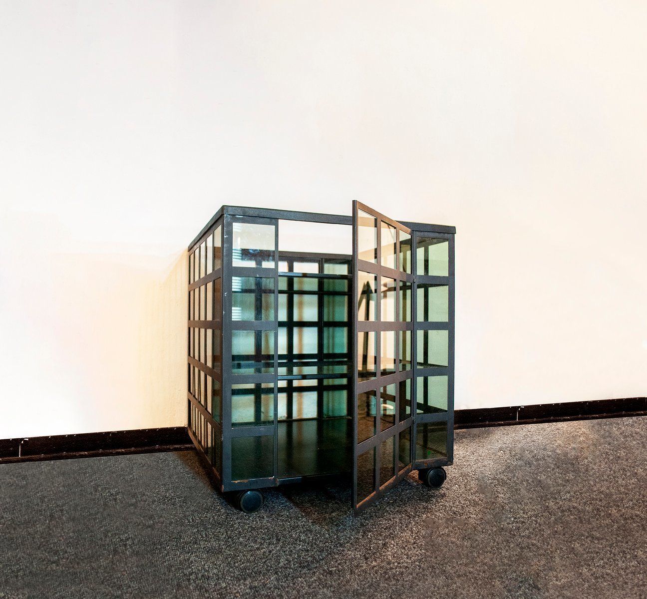 Trolley In Iron And Glass  Model Go Go By Anna Anselmi For Bieffeplast, 1980s photo vinterior