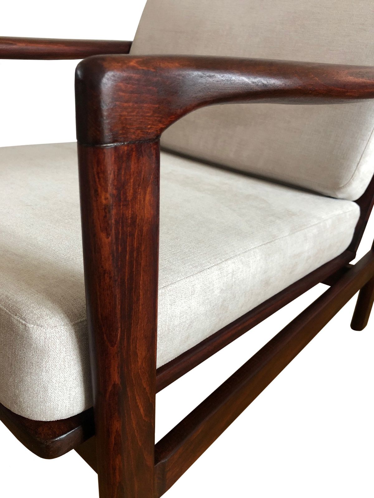photo for sale Grey B 7752 Armchairs By Zenon Bączyk For Swarzędzkie Fabryki Mebli, 1960s, Set Of 2