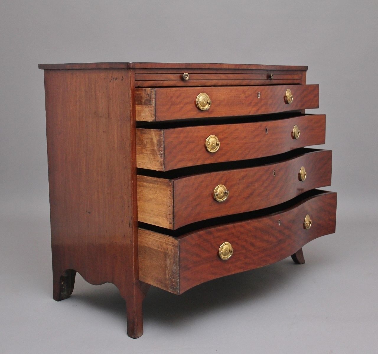 18th Century Mahogany Serpentine Chest Of Drawers photo Furniture