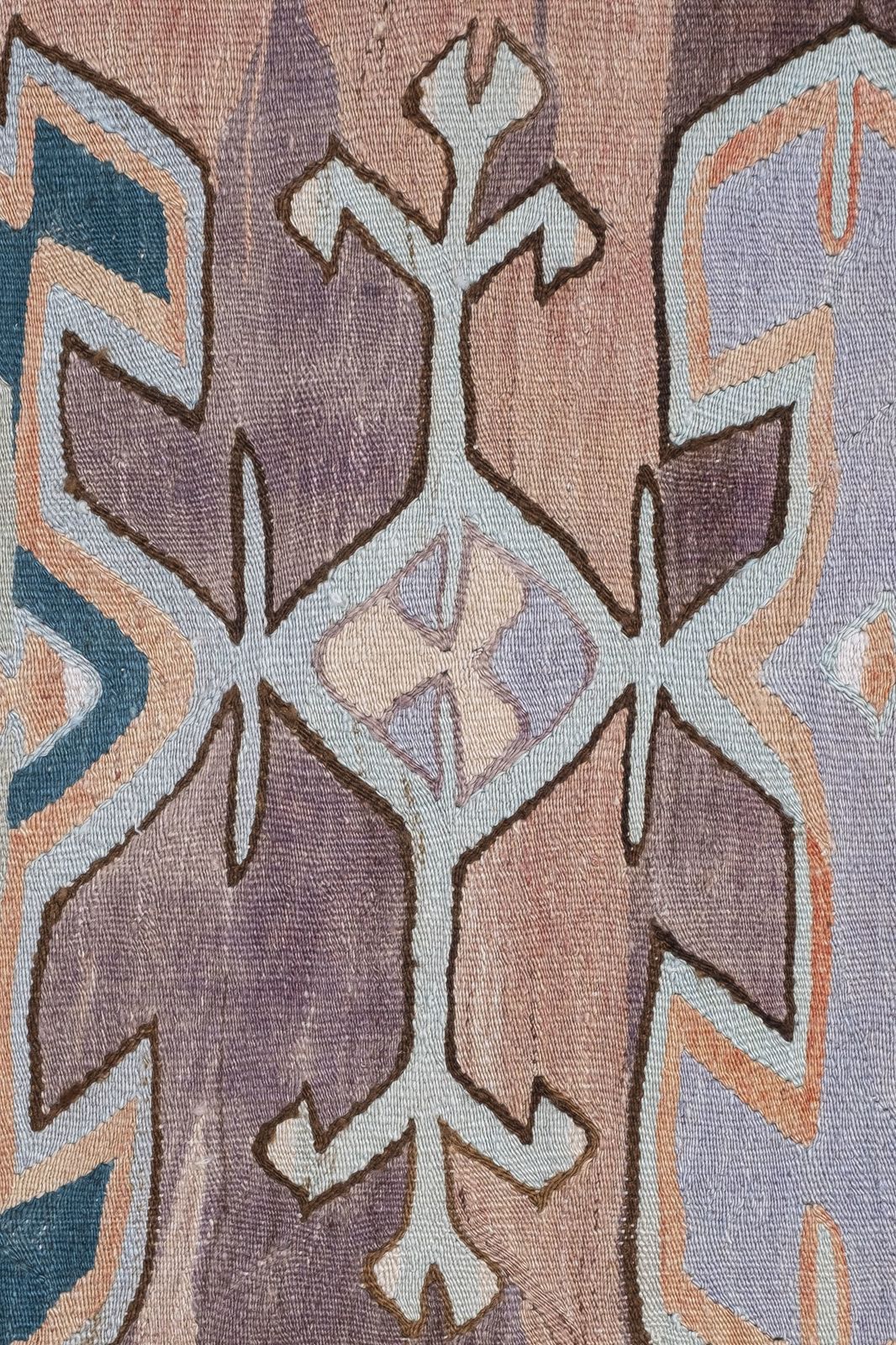 Hand Woven Turkish Oushak Kilim Flat Weave Wool Rug 5'1" X 11'10" photo Textiles