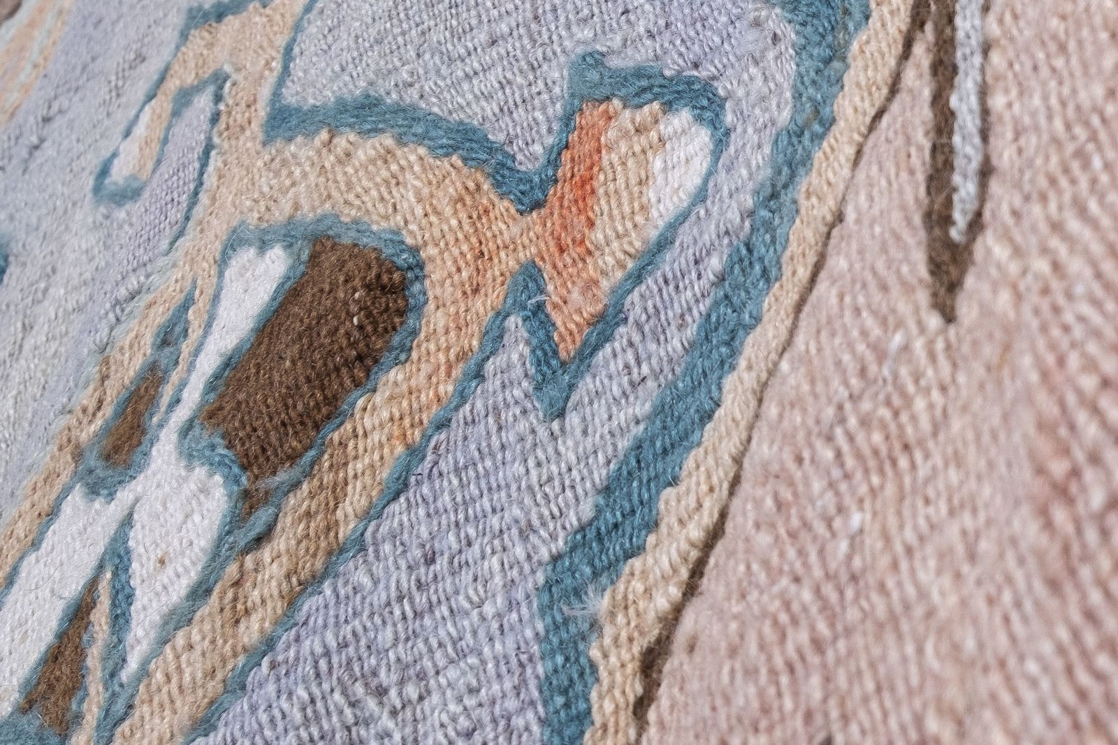 Hand Woven Turkish Oushak Kilim Flat Weave Wool Rug 5'1" X 11'10" photo 580.0