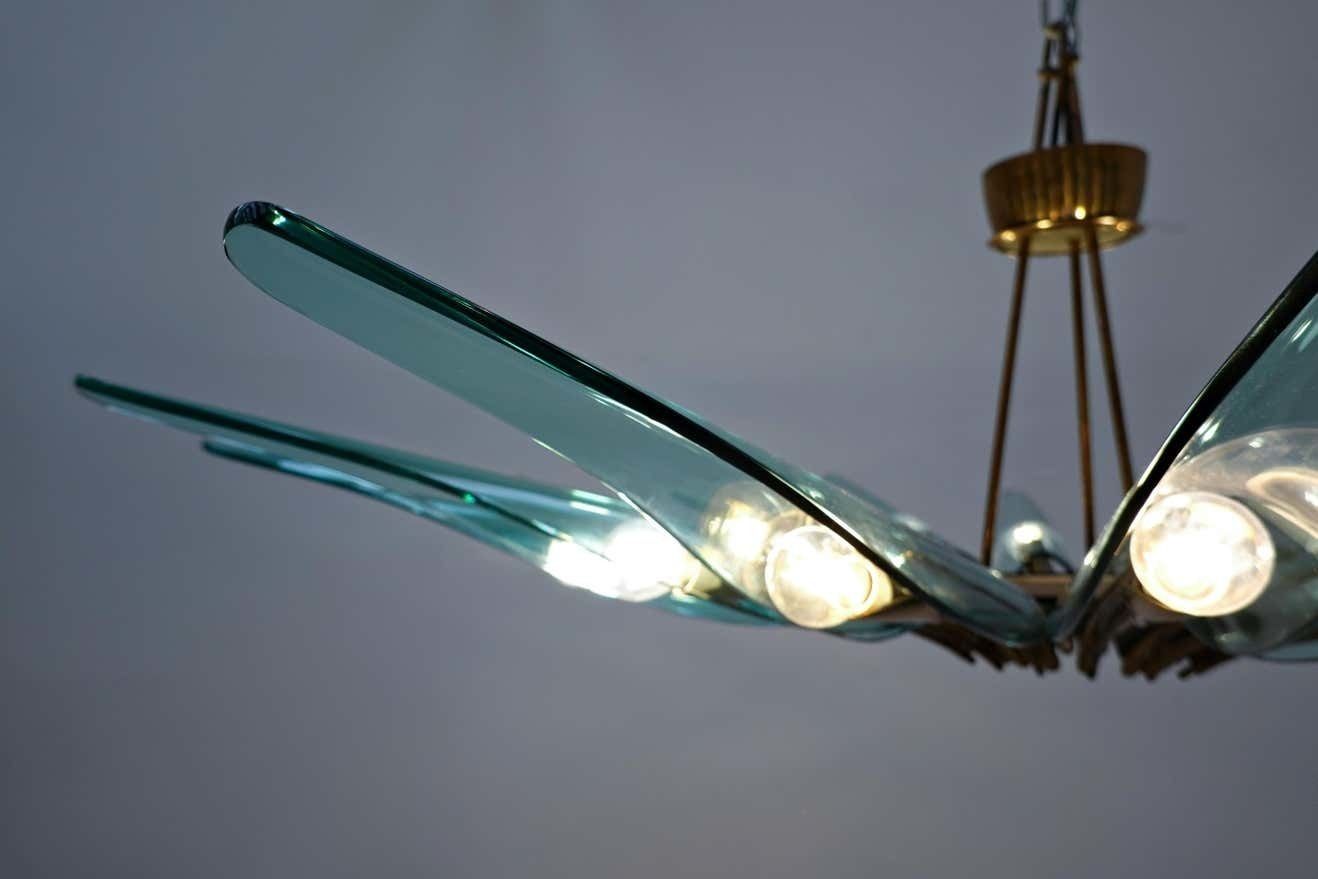 Dahlia Chandelier Mod. 1563 A By Max Ingrand For Fontana Arte, Italy, 1950 photo for sale