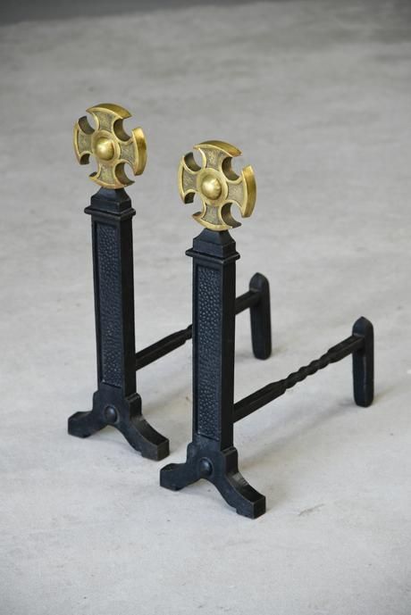 Wrought Iron Andirons photo buy