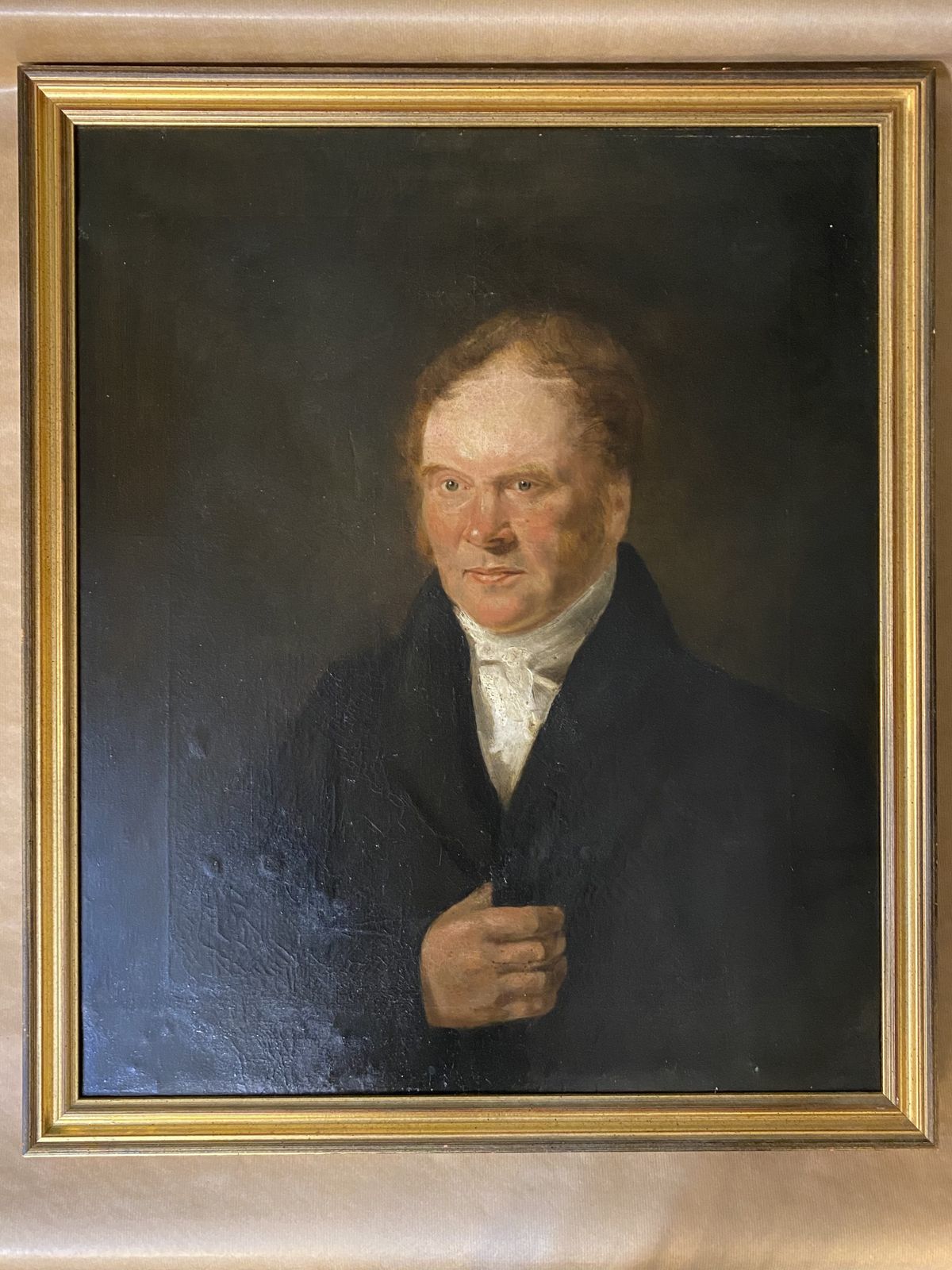 Oil Painting   19th Century Portrait Of A Red Haired Gentleman