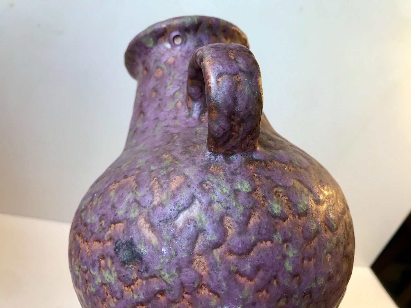 Purple Fatlava Ceramic Vase From Dümler & Breiden, Germany 1970s photo furniture