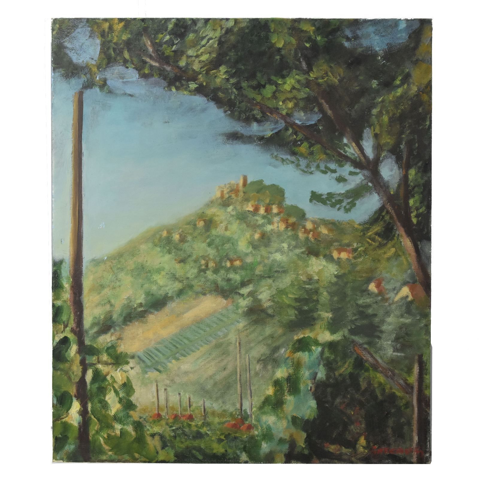 Village Perched In The French School Mountain At The Beginning Of The 20th Century
