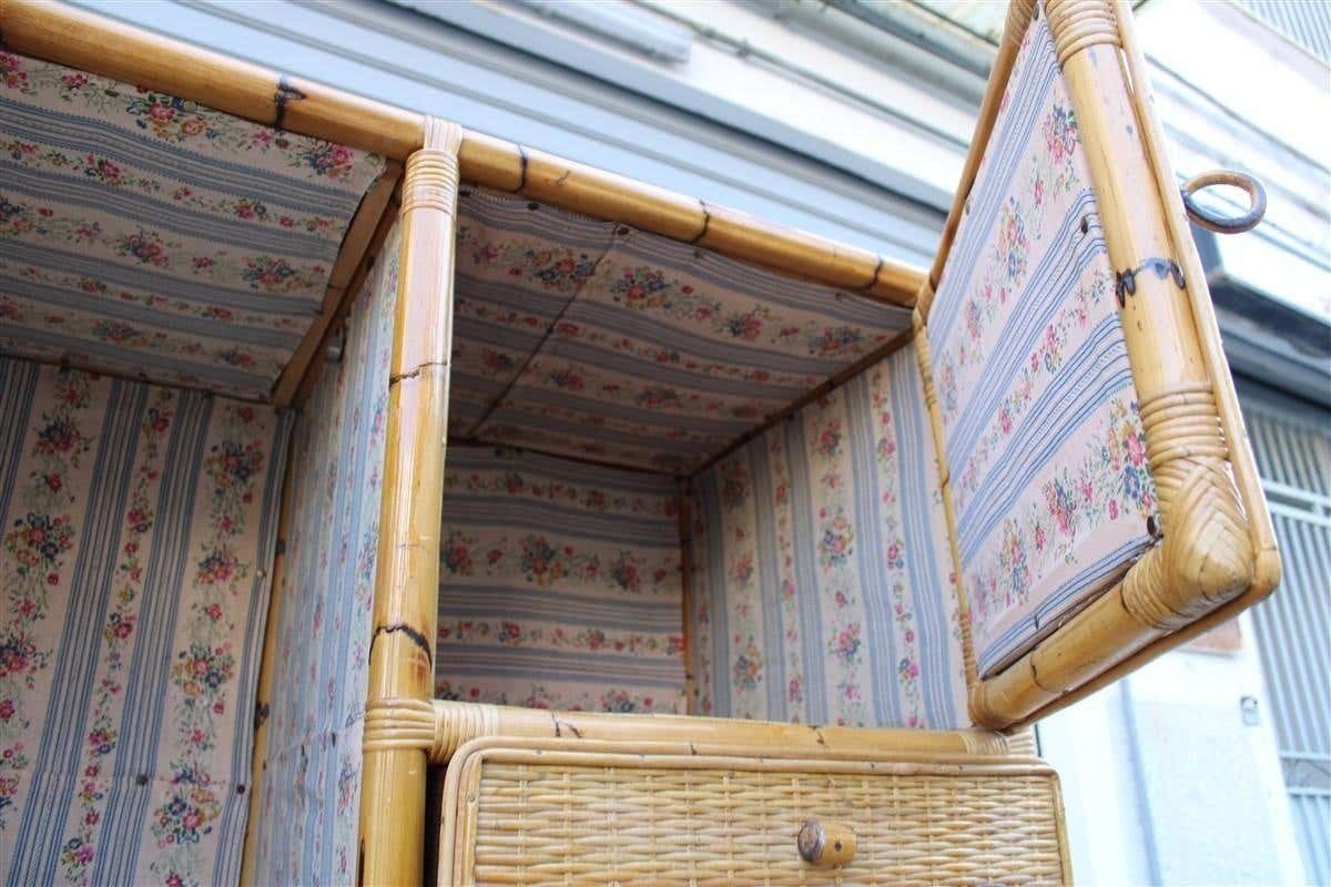 Naturalist Cabinet Wardrobe Bamboo Mid Century Italian Design Drawers And Doors photo 3930.0