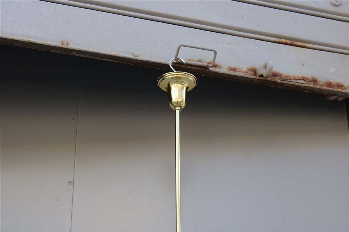 Jean Perzel French Mid Century Chandelier Brass And Glass 1950s Gold Crystal photo Lighting
