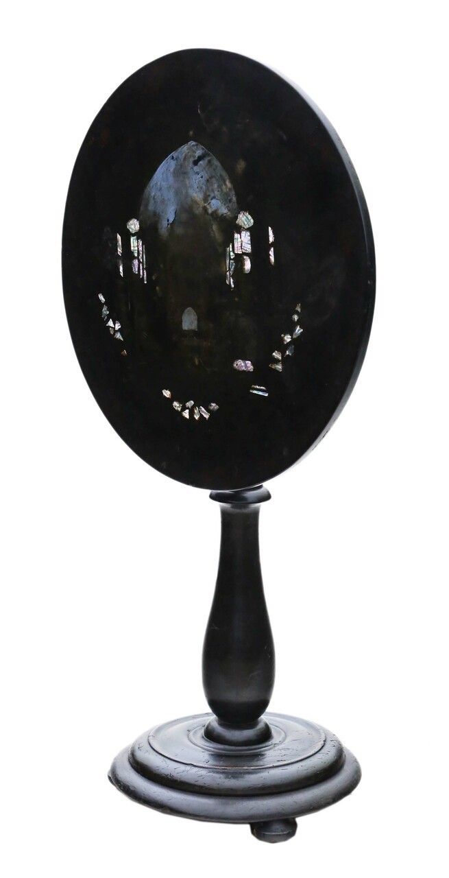 Victorian C1880 Hand Decorated Papier Mache Tea Supper Wine Table Tilt Top photo for sale