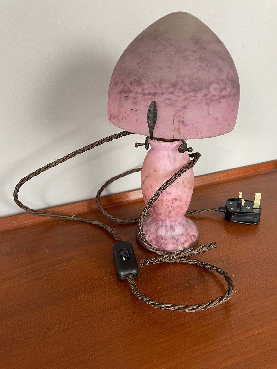 Daun For Lorraine Mushroom Lamp Very Rare 1920s Art Deco French Pink / Light /Art photo 500.0