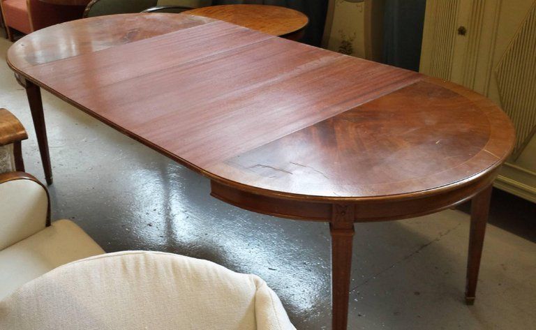 Early 20th Century Gustavian Carved Extendable Dining Table Mahogany photo for sale