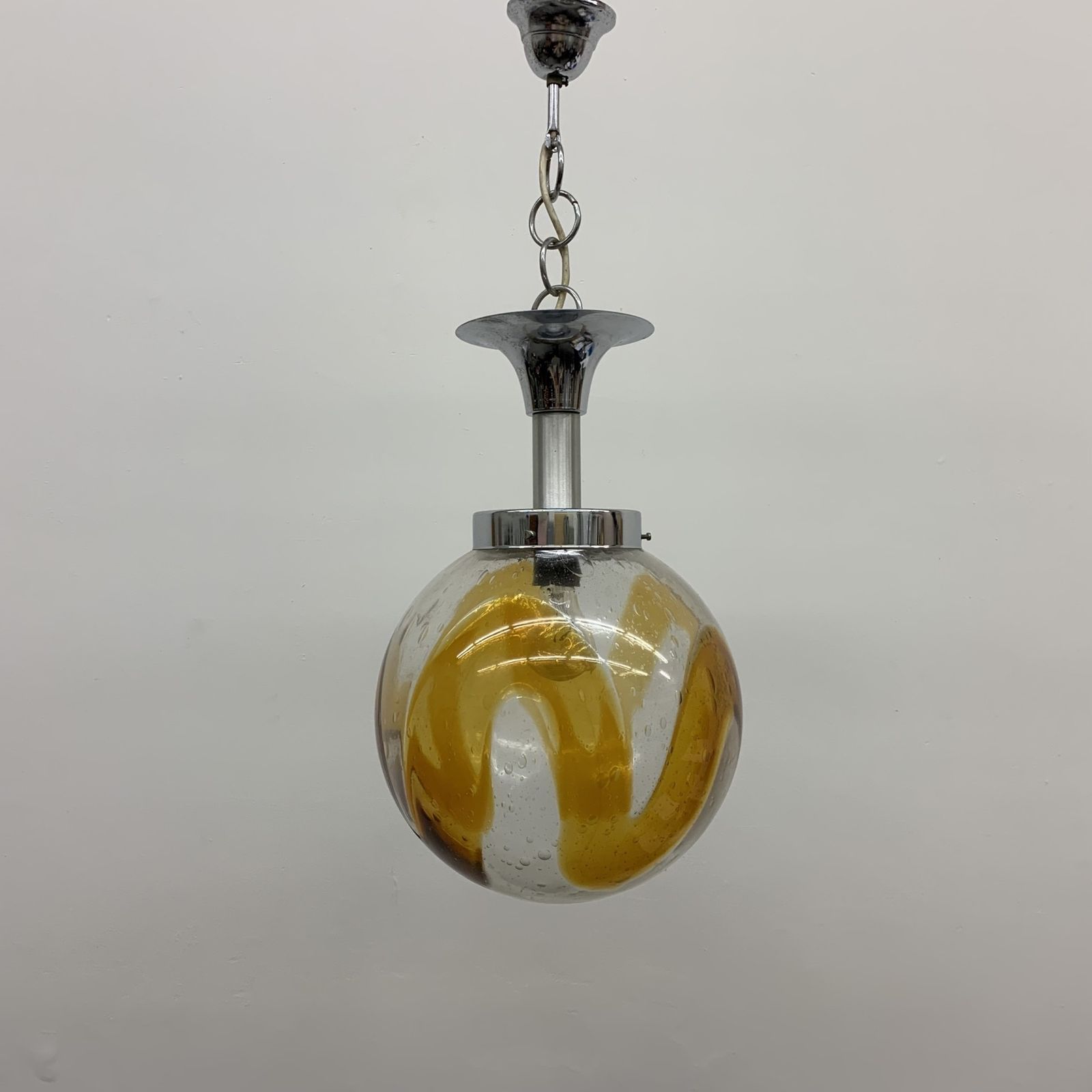 Mazzega Murano Italiaanse Hanglamp, Xl Bol, Ca. Jaren 1970 photo buy