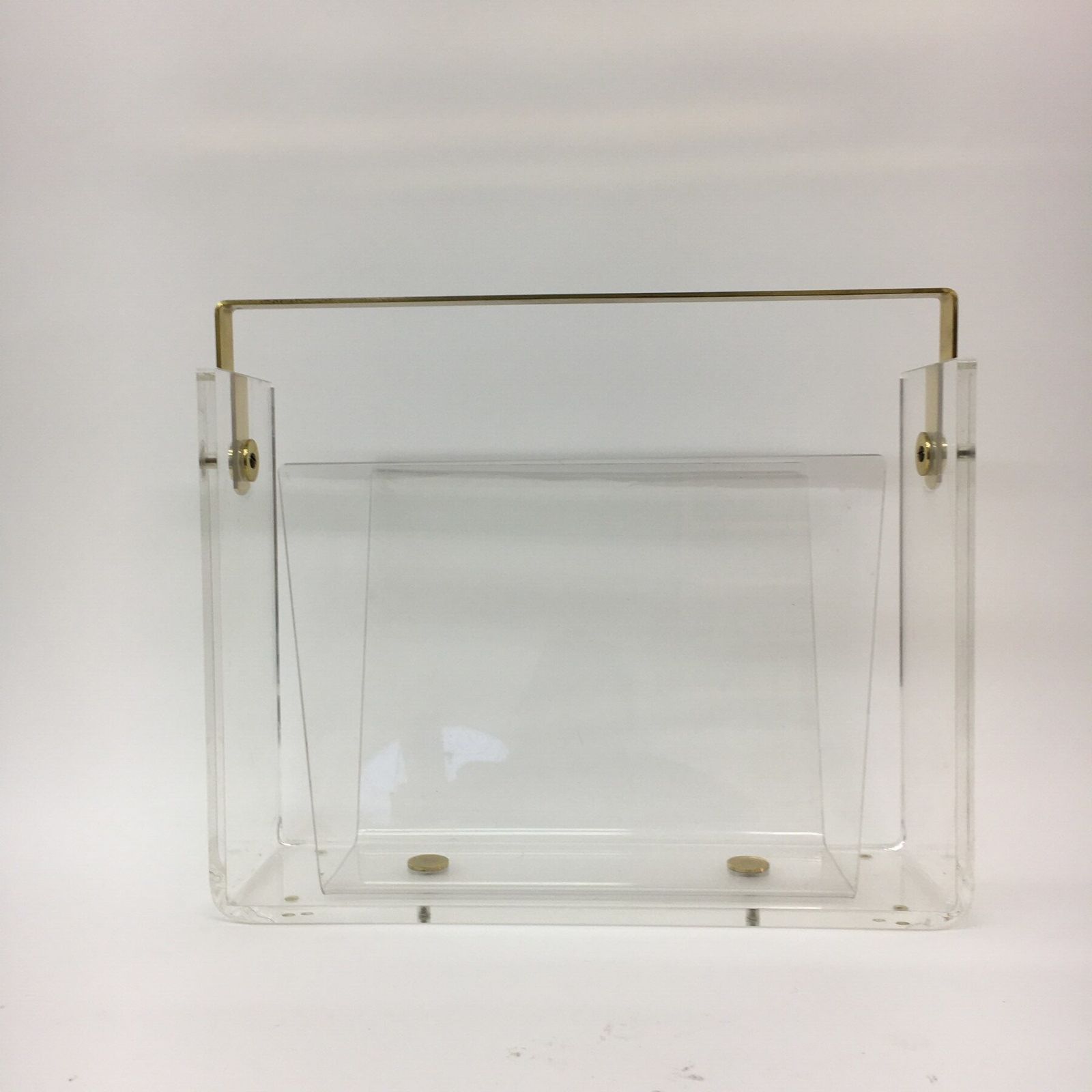 Mid Century David Lange Tijdschriftenrek Lucite Jaren 1970 photo for sale