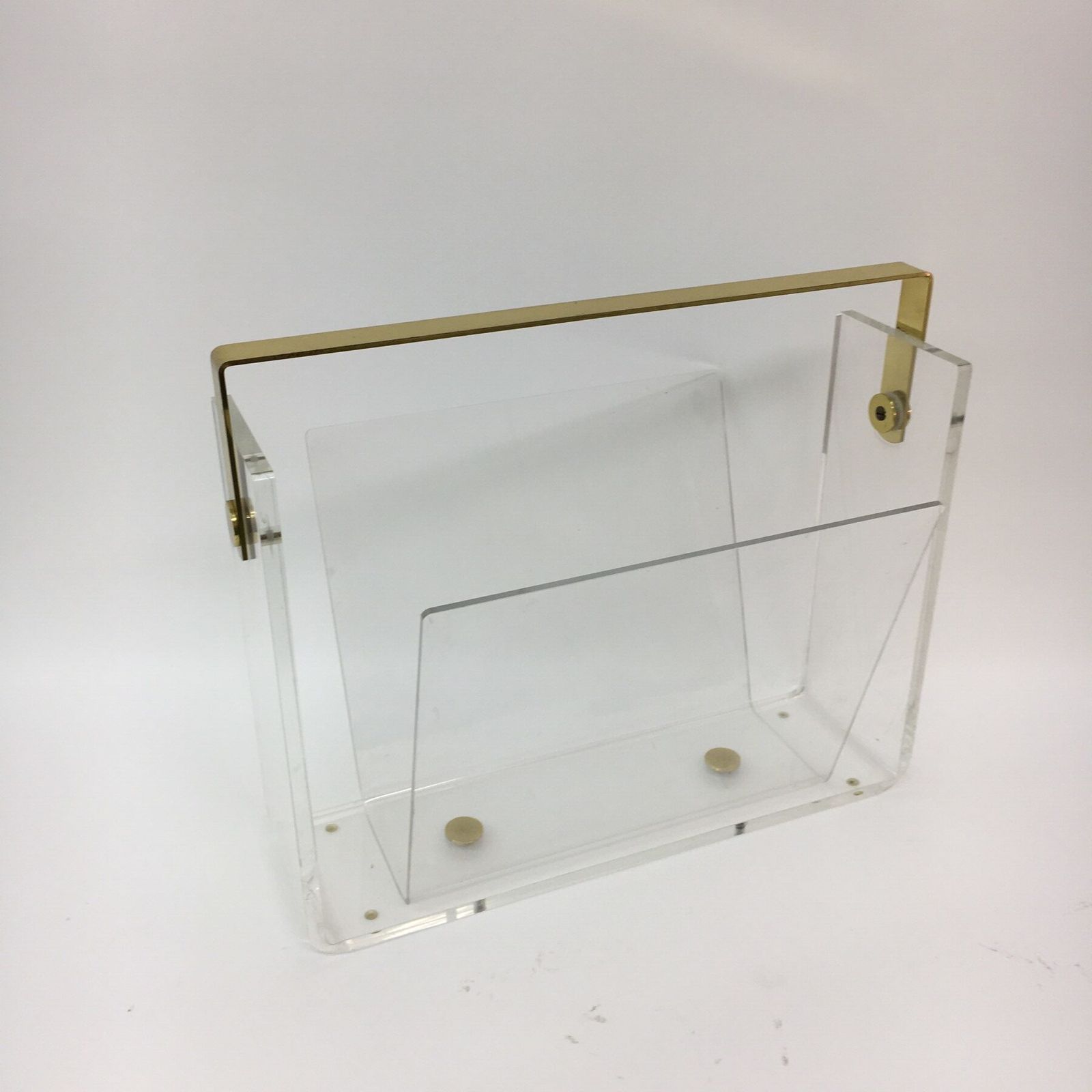 photo furniture Mid Century David Lange Tijdschriftenrek Lucite Jaren 1970