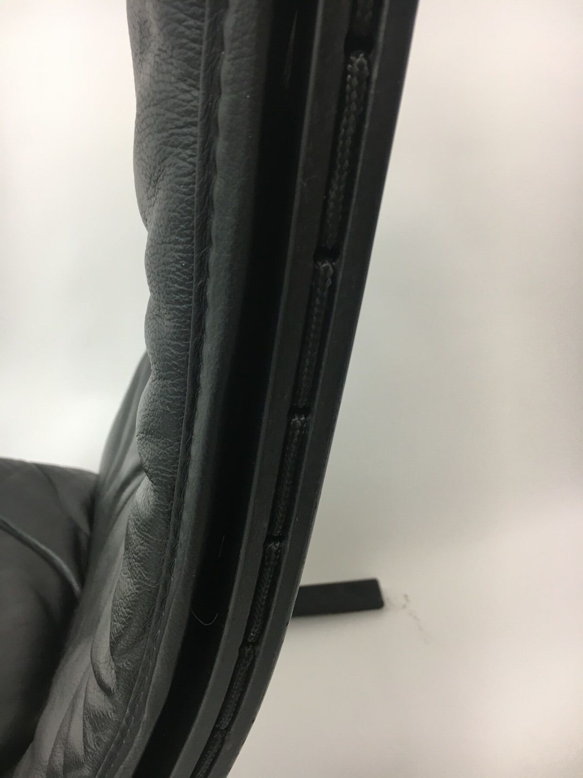 Mid Century Design Black Leather Lounge Chair By Ingmar Relling For Westnofa, 1970s photo 1342.92