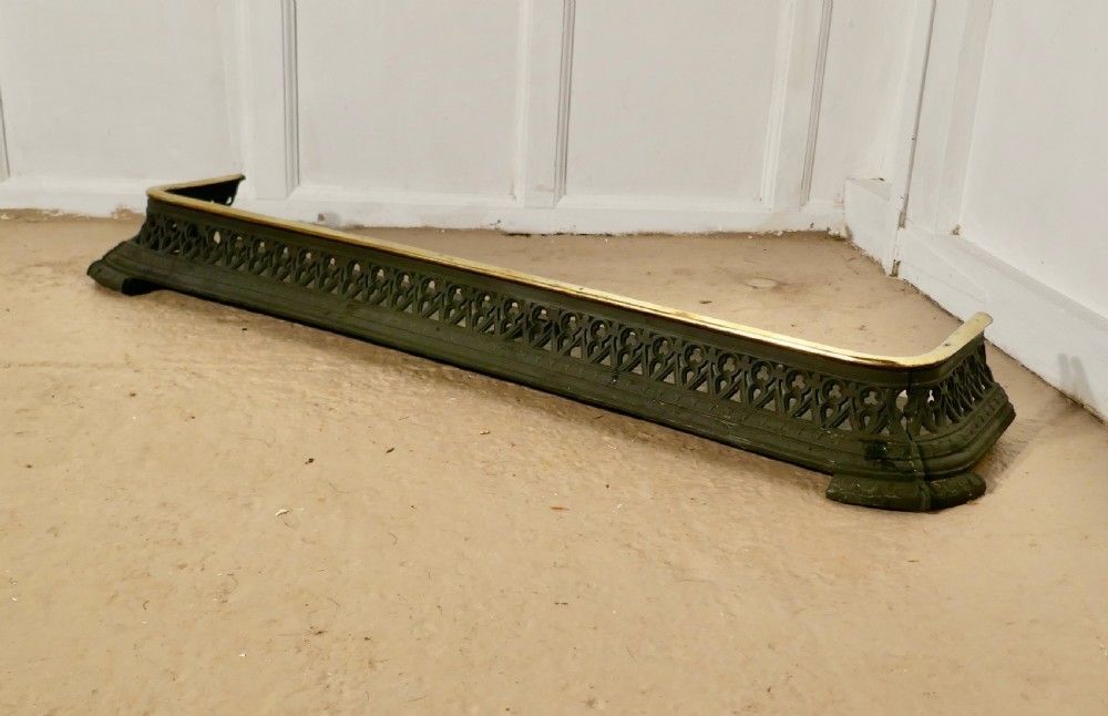 Arts And Crafts Victorian Heavy Brass And Iron Fender photo Home Fixtures