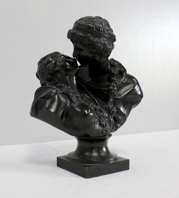 Bronze “The Given Kiss” After Houdon    2nd Half Of The 19th Century photo furniture