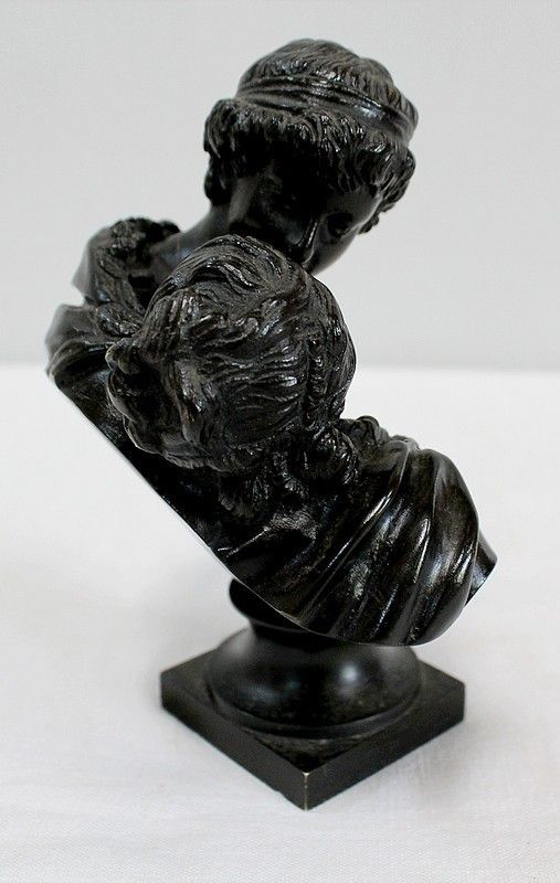 Home Decor Bronze “The Given Kiss” After Houdon    2nd Half Of The 19th Century photo