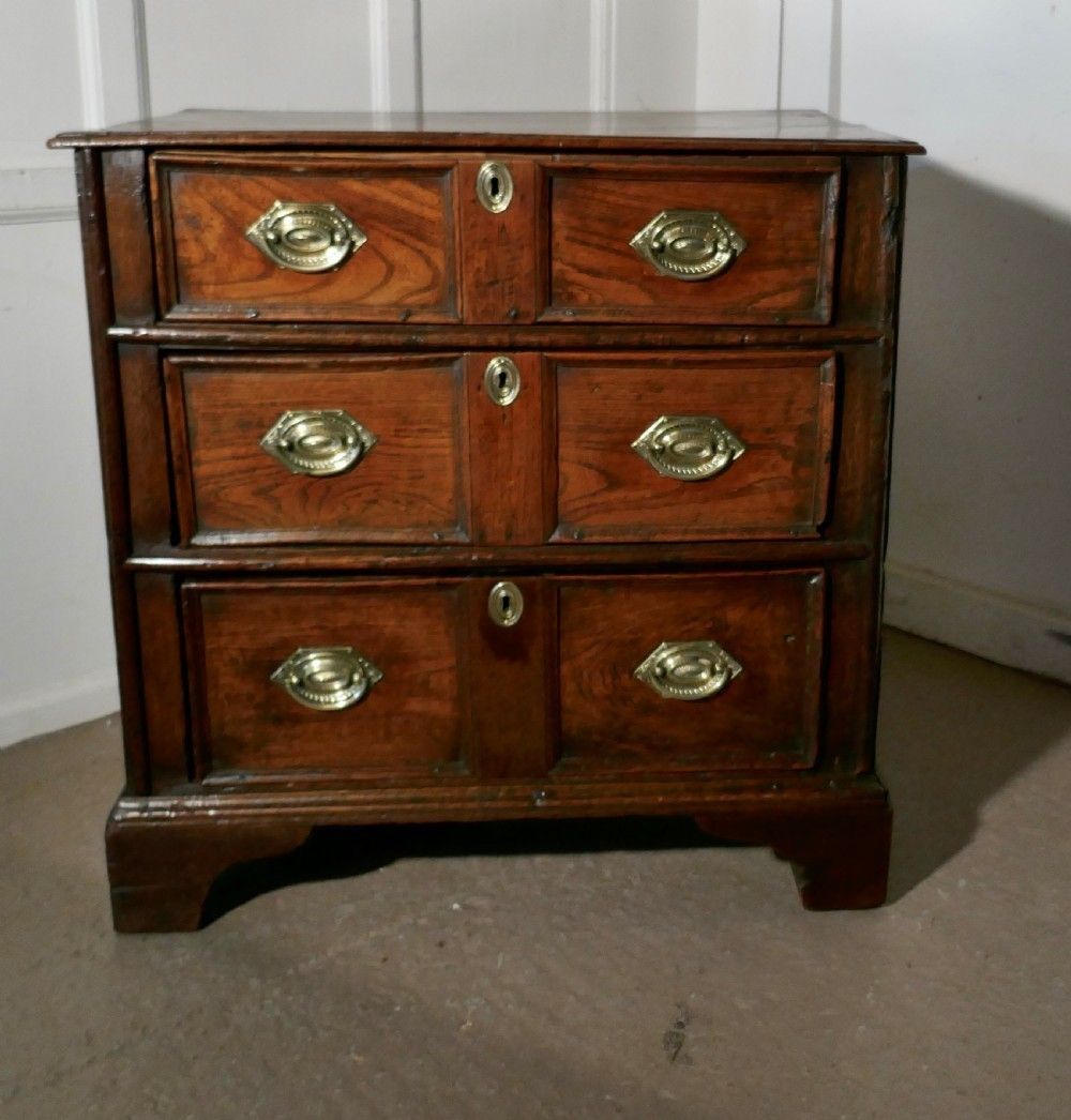 18th Century Small Elm Country Chest Of Drawers photo furniture