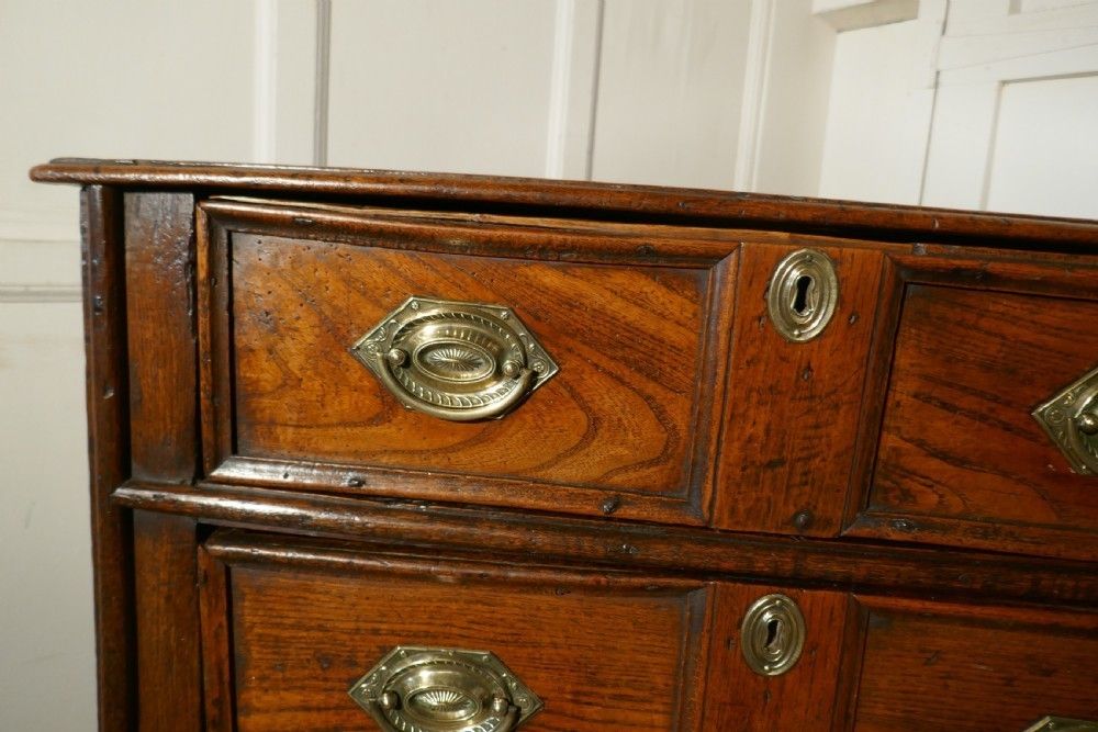 18th Century Small Elm Country Chest Of Drawers photo Furniture