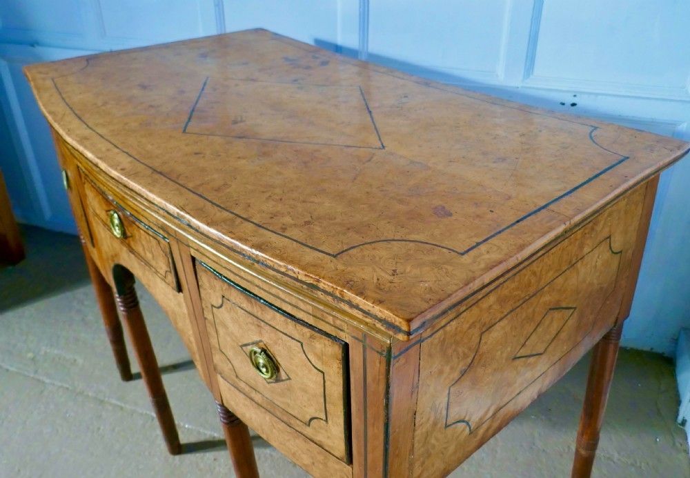 18th Century Georgian Bow Front Inlaid Burr Elm Dresser photo 3300.0