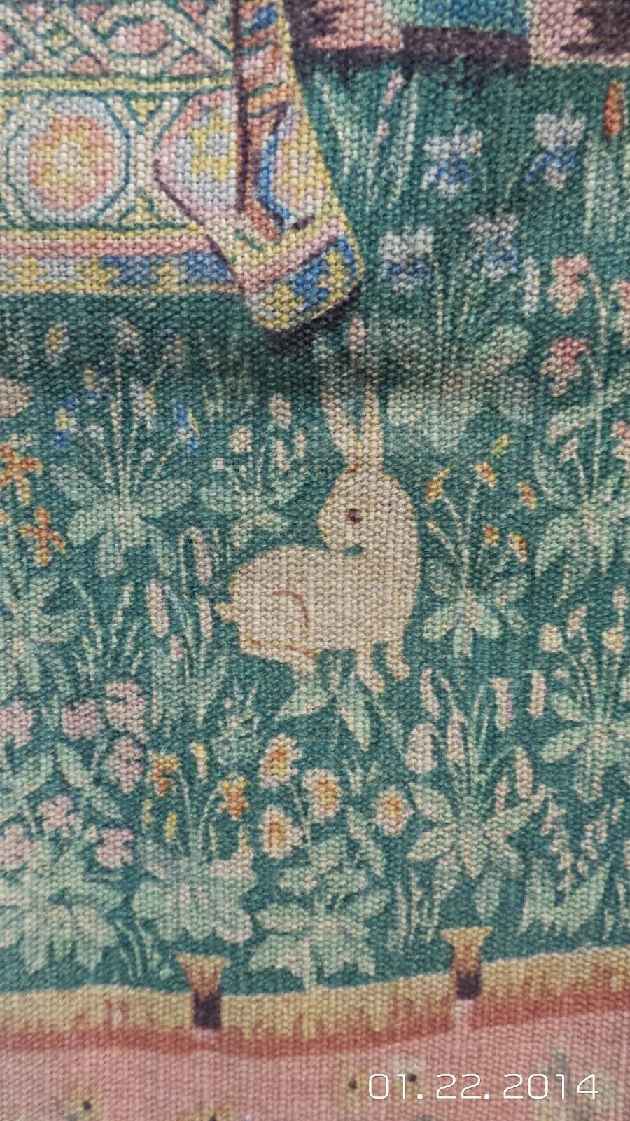 A Superb Vintage Editions D'art Du Rambouillet  Hand Painted On Fabrictapestry Of Maidens With A Harpsichord photo buy