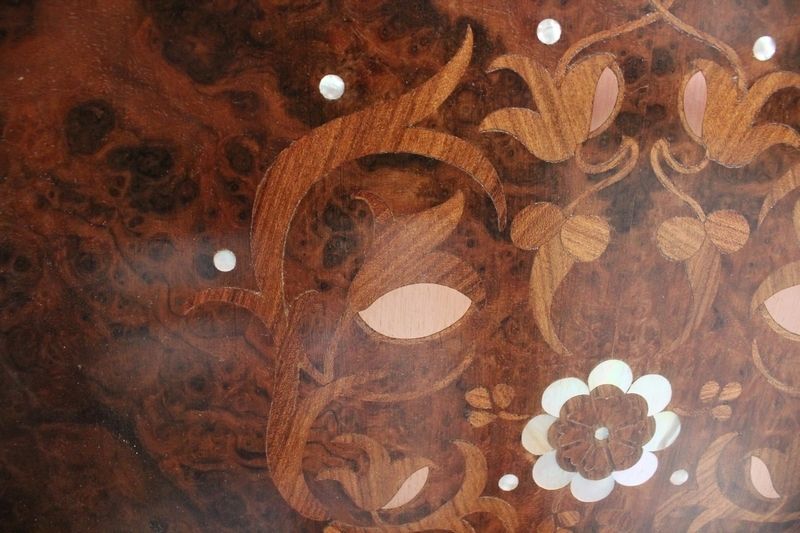photo vintage Walnut Sideboard, J. Leleu Taste, Mid 20th Century