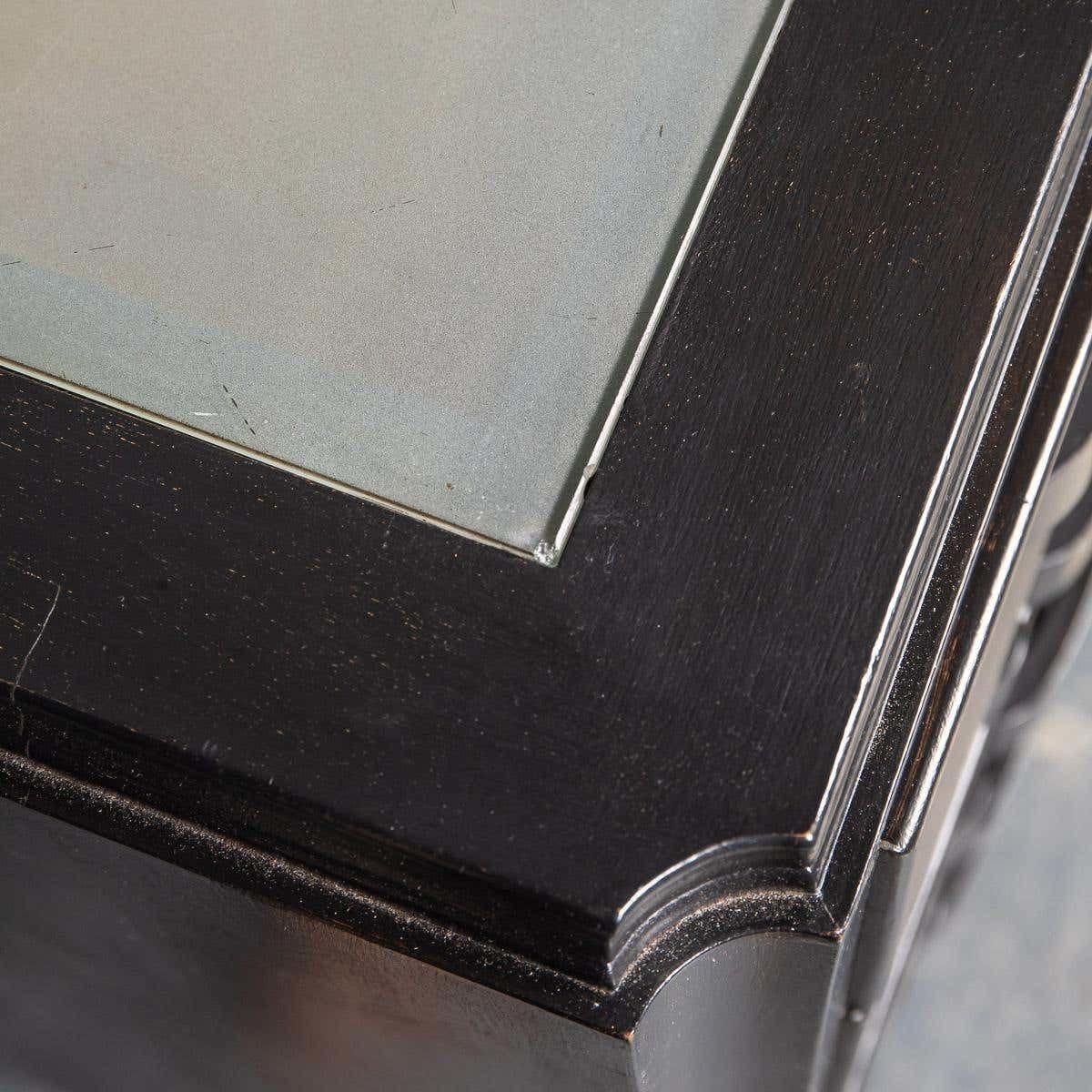 2966.0 20th Century Italian Ebonised Chest Of Drawers With Display Top C1930 photo