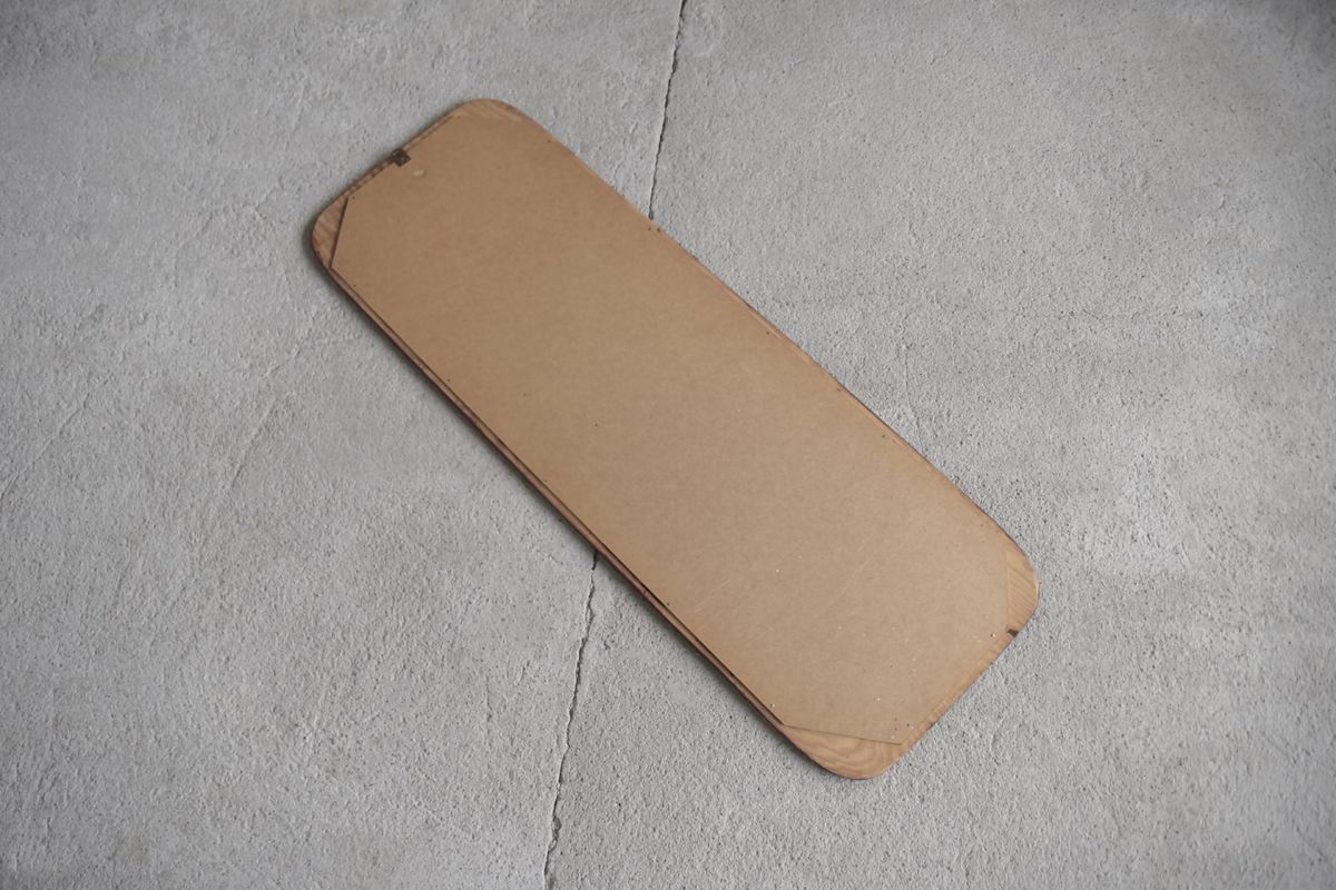 Large Scandinavian Wooden Wall Mirror, 1950s photo buy