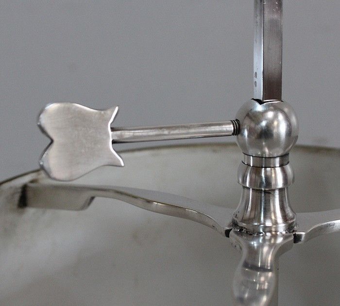 Important Hot Water Bottle Lamp In Silver Metal, Louis XVI Taste   Late 19th Century photo vinterior