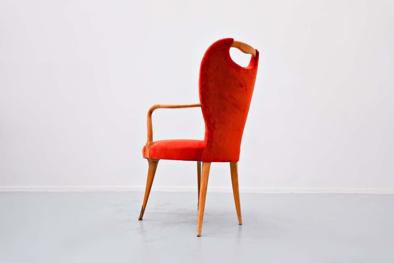 photo buy Set Of 8 Chairs And 2 Armchairs, Italy, 1950s   New Upholstery