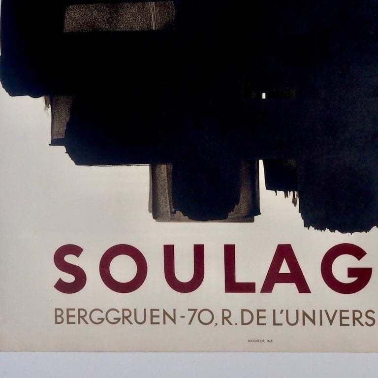 Pierre Soulages "Berggruen Poster", 1958 photo Art