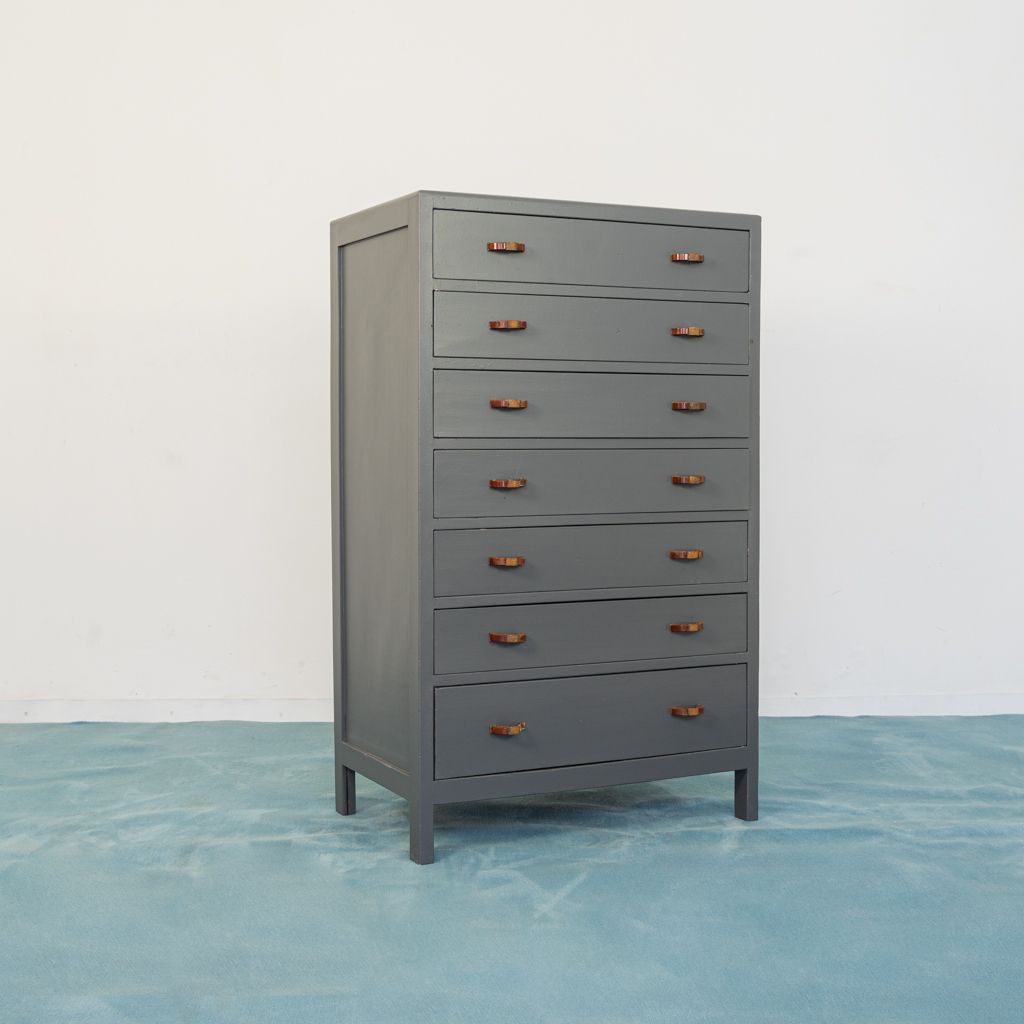 Optical Cabinet Chest Of Drawers Wood Metal Bone 40s Modern