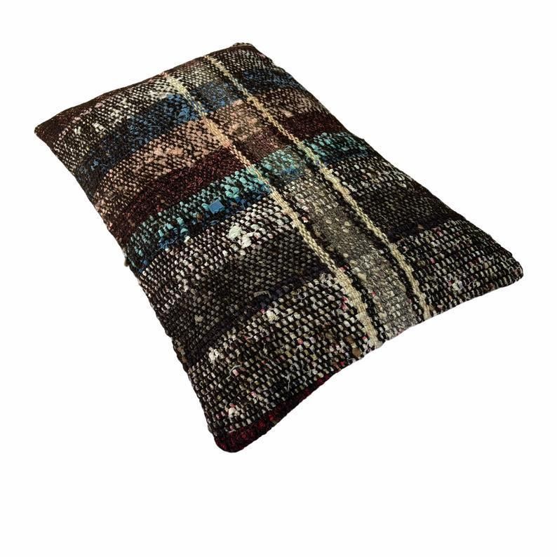 photo furniture Vintage Turkish Kilim Cushion Cover, 30 X 50 Cm
