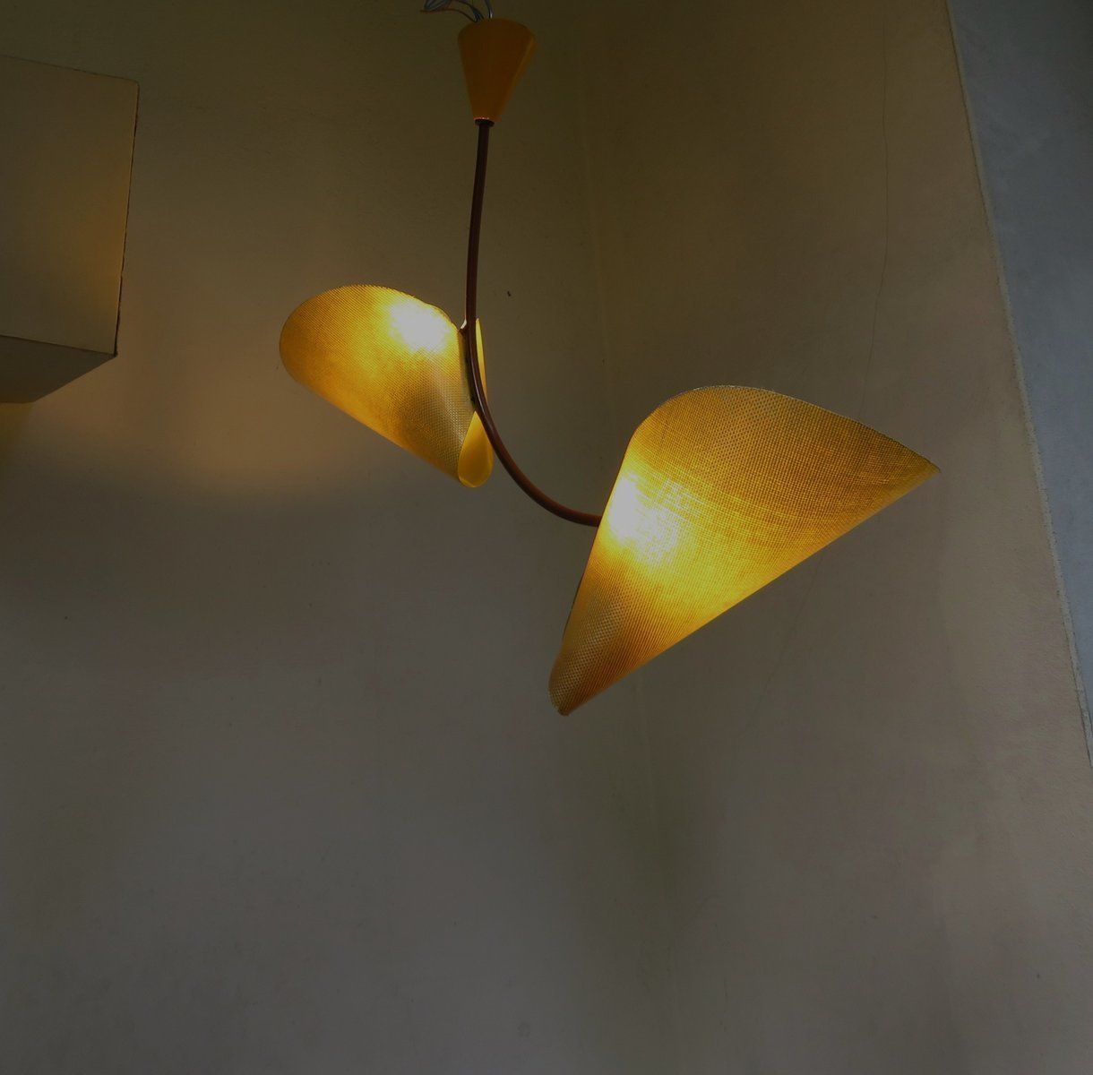 Model 1208 Fiberglass Ceiling Lamp By Josef Hurka For Napako, 1960s photo vinterior