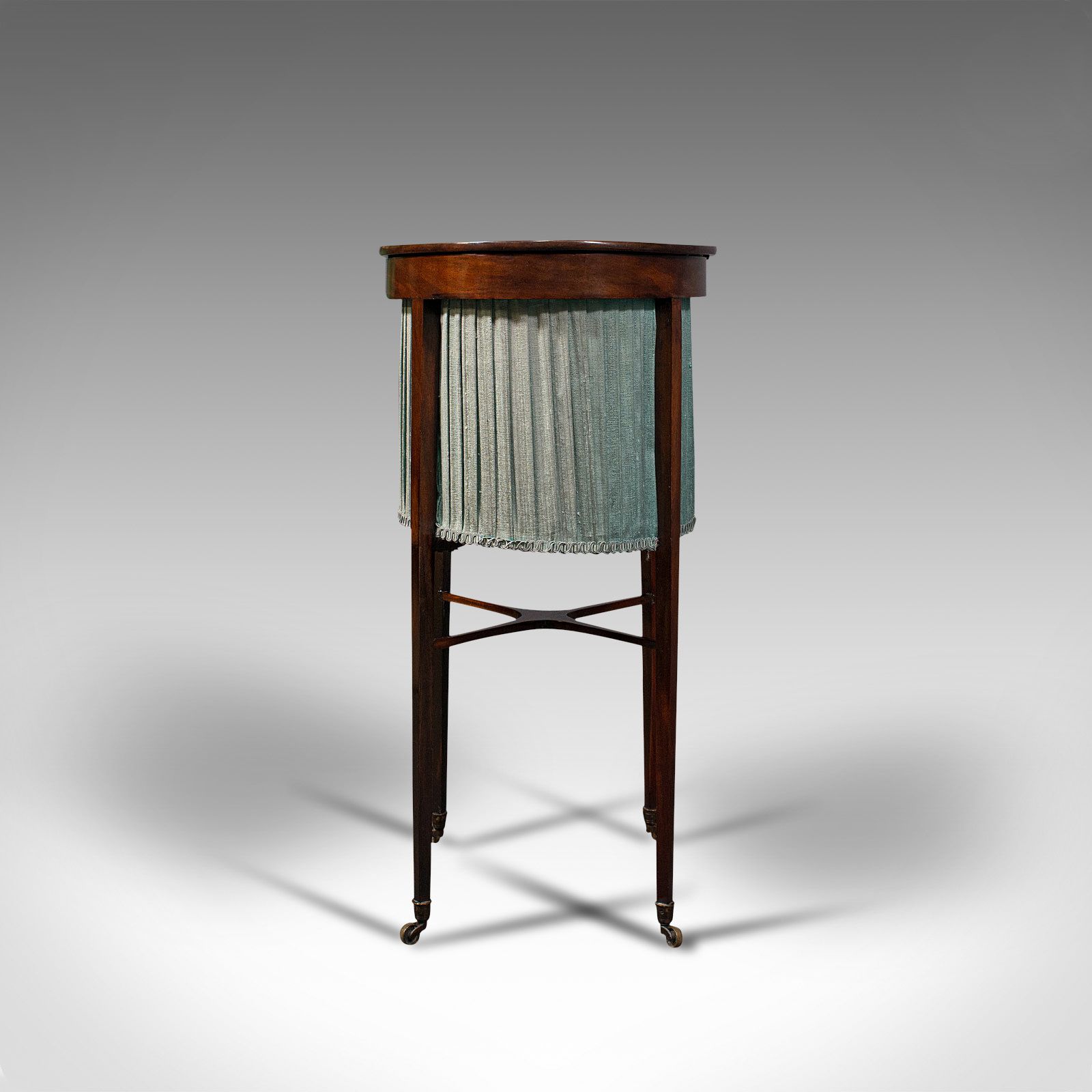 photo furniture Antique Sewing Table, English, Mahogany, Silk Cotton, Work, Regency, Circa 1820